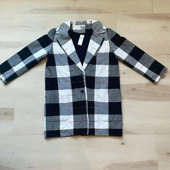 The Odells Cairo Plaid longline blazer Coat - Picture 7 of 12
